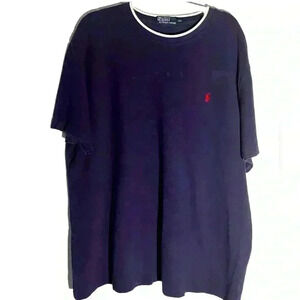 Men’s Polo Ralph Lauren Blue Crewneck Short Sleeve Shirt Size XXL 100% Cotton